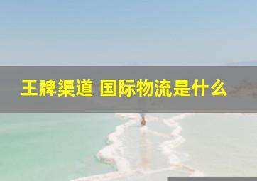 王牌渠道 国际物流是什么